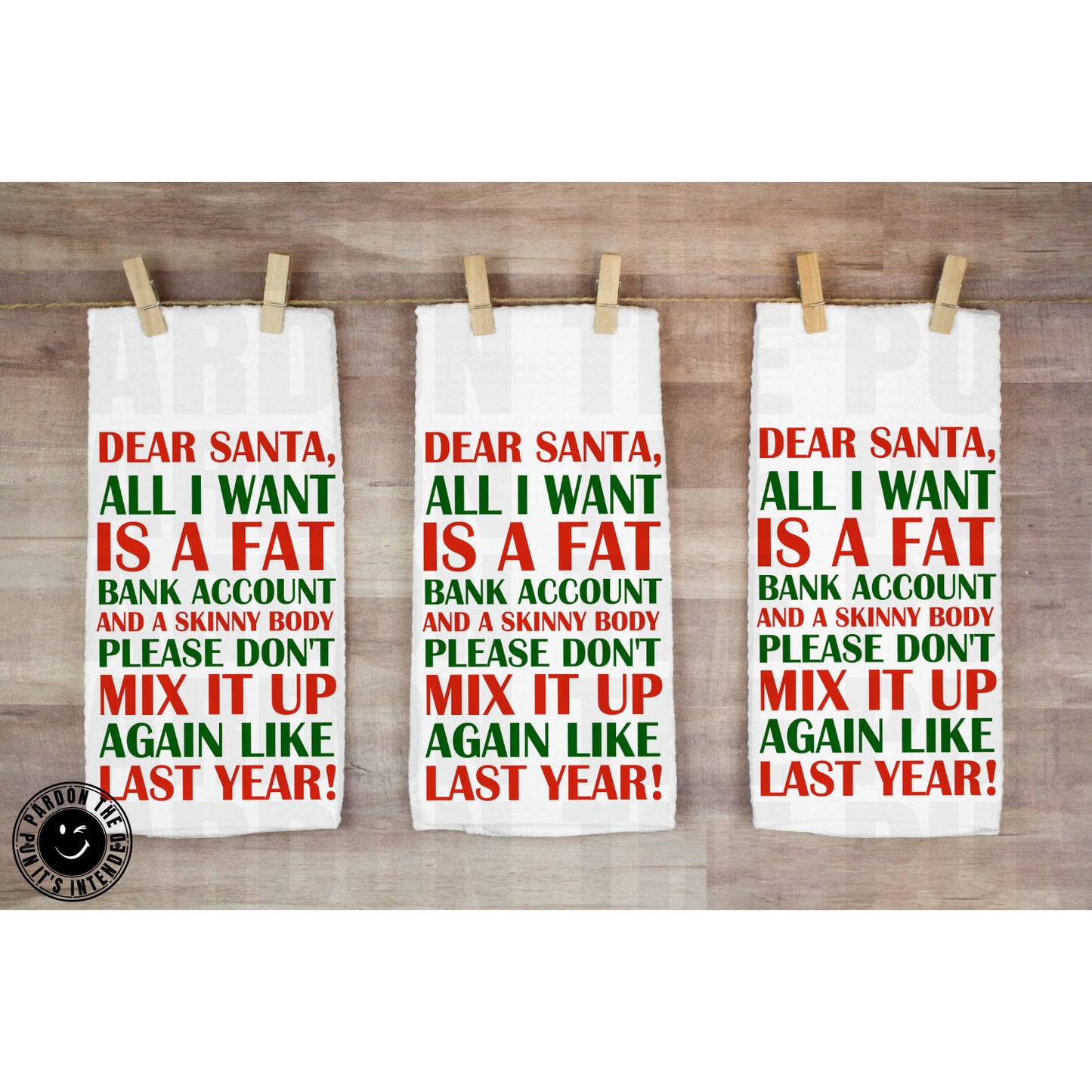 Dear Santa Tea Towel