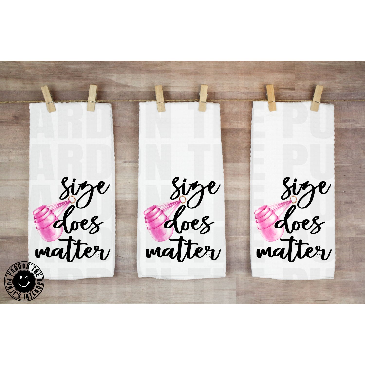 Size Does Matter Tea Towel