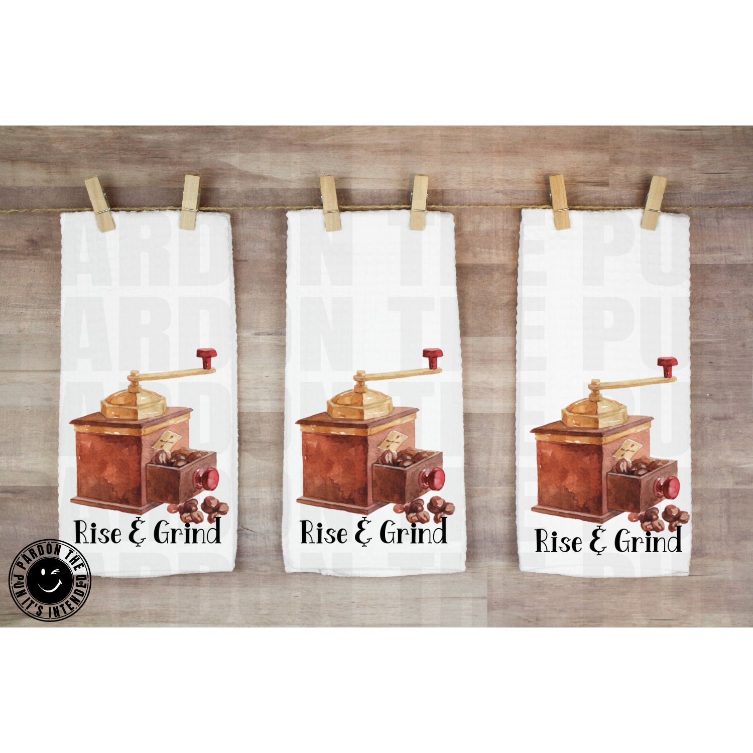 Rise And Grind Tea Towel