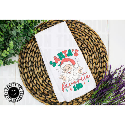 Santa's Favorite Ho Tea Towel